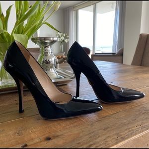 ✨Prada Black Patent Leather Shiny Stiletto Heels
